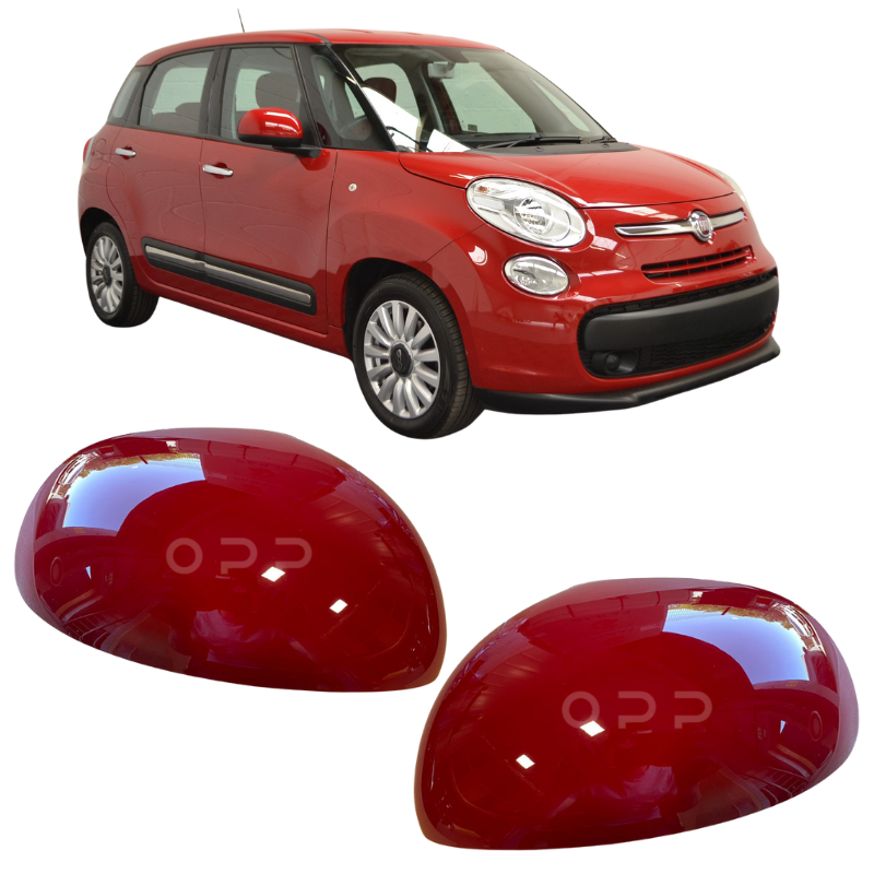 Fiat 500 500L 2012-2019 Door Wing Mirror Cover Painted Red