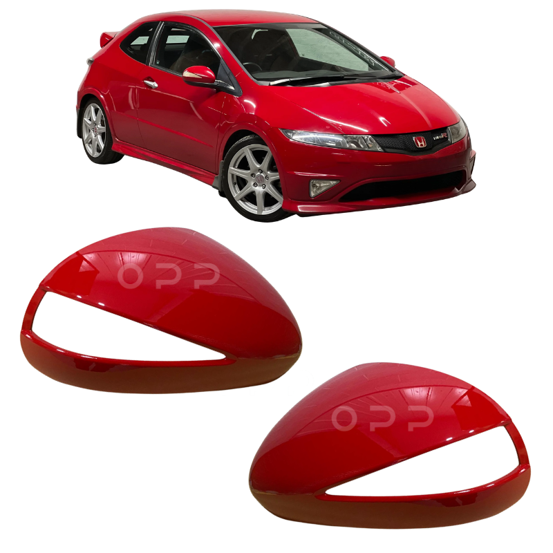 Honda Civic 2005-2012 Door Wing Mirror Cover Painted Milano Red R81