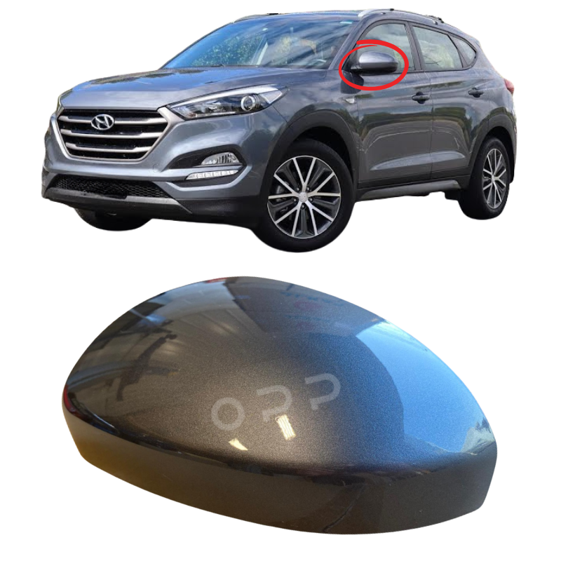 Hyundai Tucson 2015-2018 Door Wing Mirror Cover Painted Metallic Grey