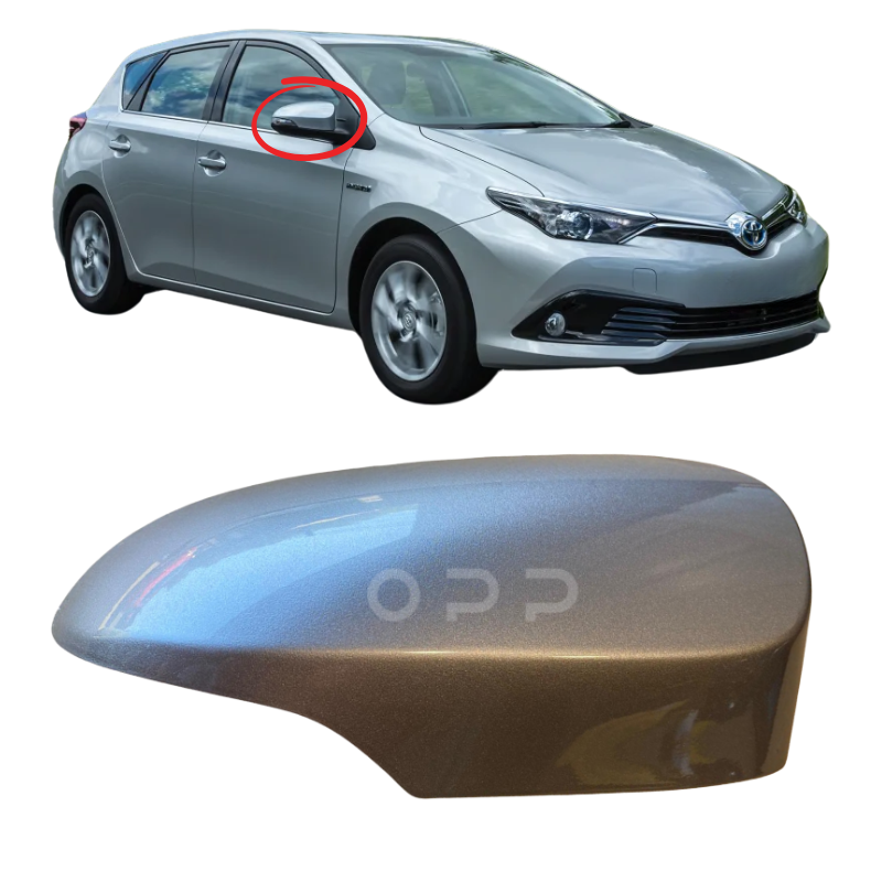 Toyota Auris 2013-2019 Door Wing Mirror Cover Painted Metallic Grey