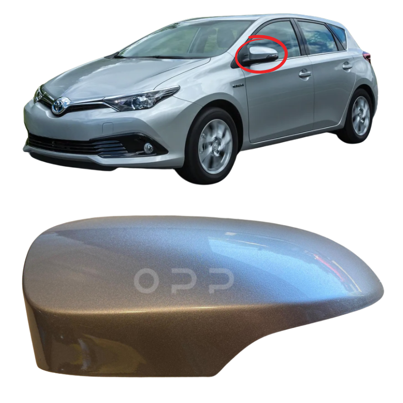 Toyota Auris 2013-2019 Door Wing Mirror Cover Painted Metallic Grey