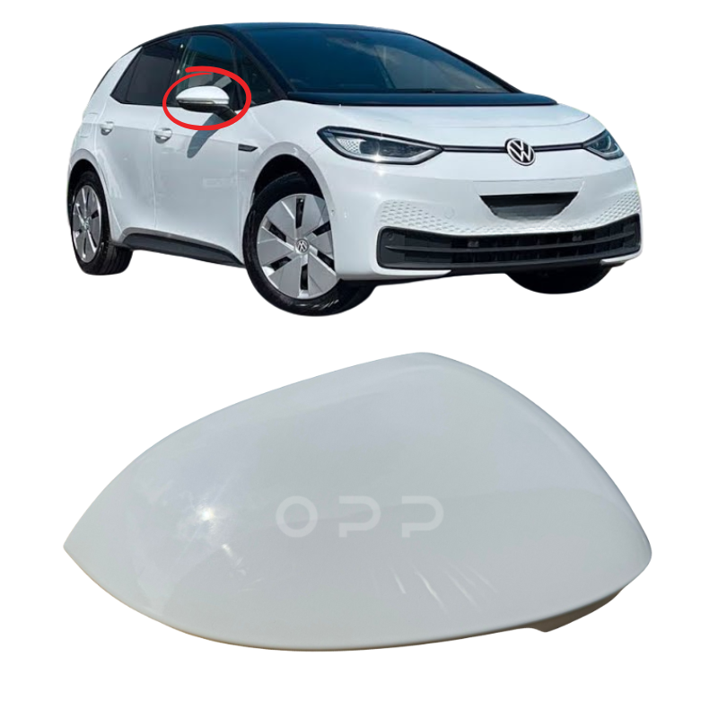 VW ID3 2020- Door Wing Mirror Cover Painted Glacier White LS9R
