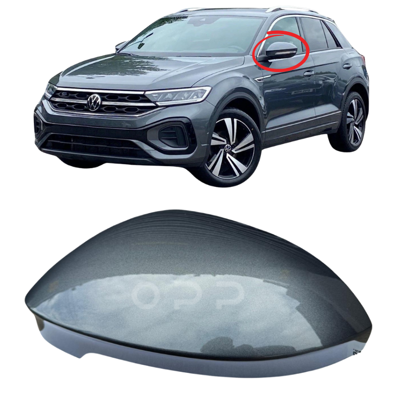 VW T-Roc 2022- Door Wing Mirror Cover Painted Indium Grey LR7H