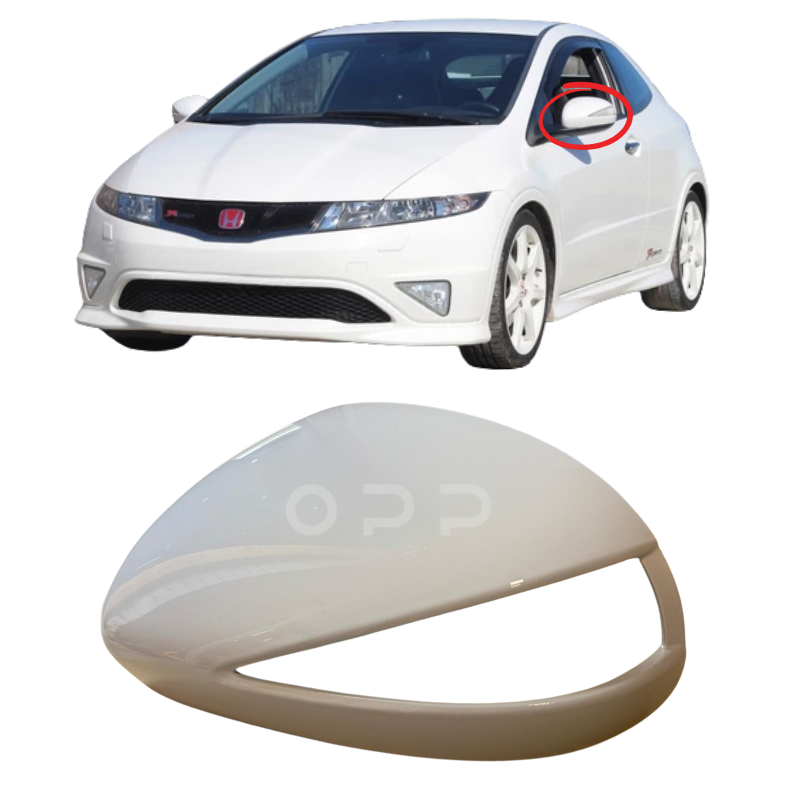 Honda Civic 2005-2012 Door Wing Mirror Cover Painted White