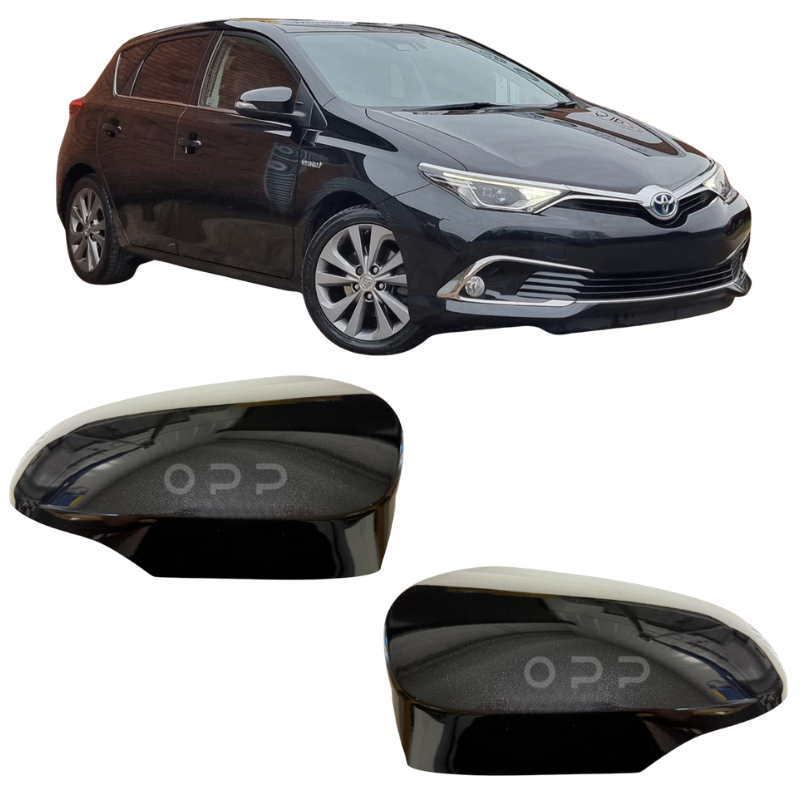 Toyota Auris 2013-2019 Door Wing Mirror Cover Painted Metallic Black