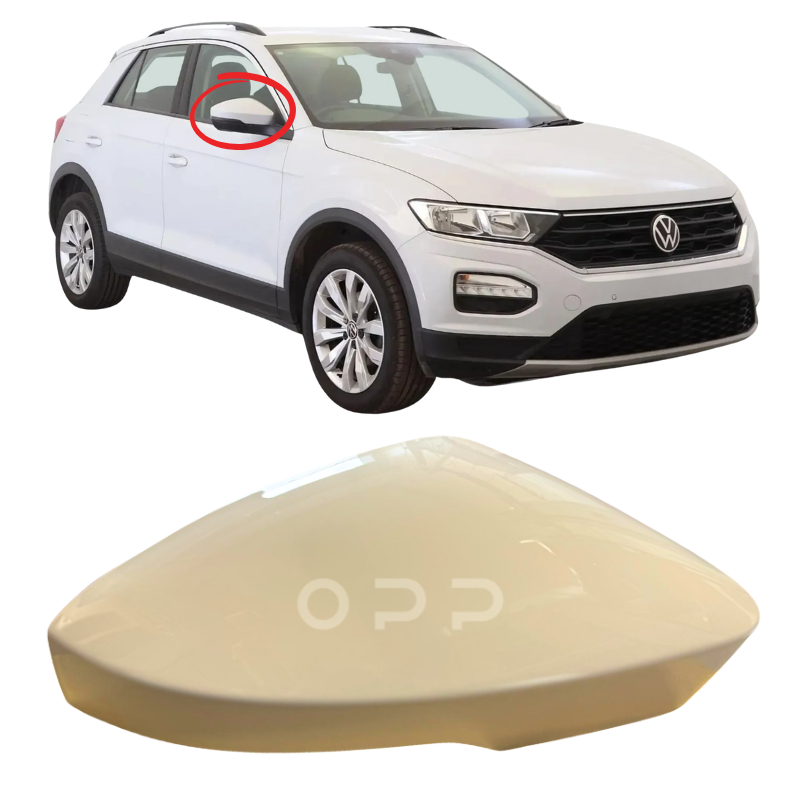 VW T-Roc 2017-2022 Door Wing Mirror Cover Painted White