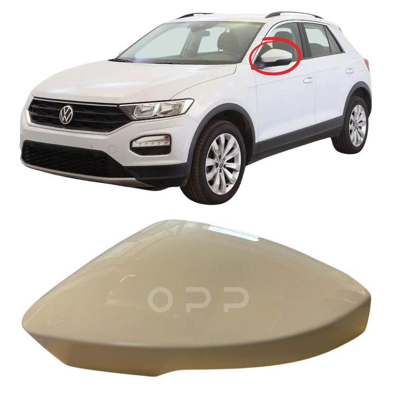VW T-Roc 2017-2022 Door Wing Mirror Cover Painted White