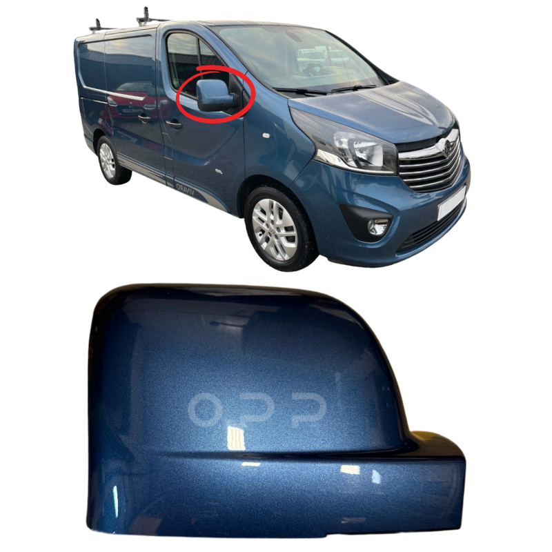 Vauxhall Vivaro 2014-2019 Door Wing Mirror Cover Painted Deep Sea Blue