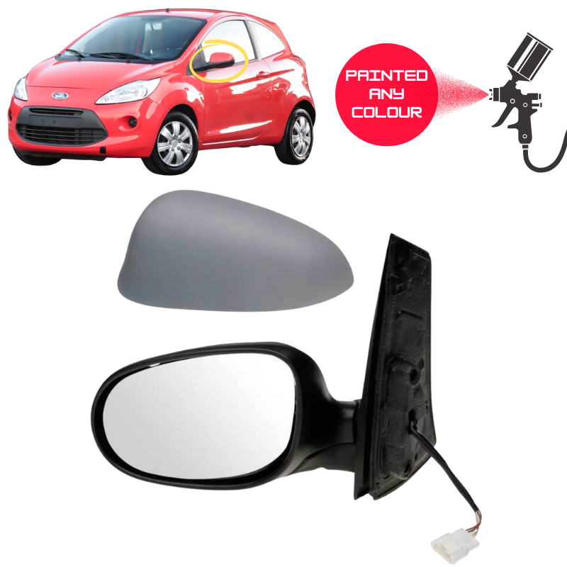 Ford KA 2008-2016 Door Wing Mirror Complete Painted Electric