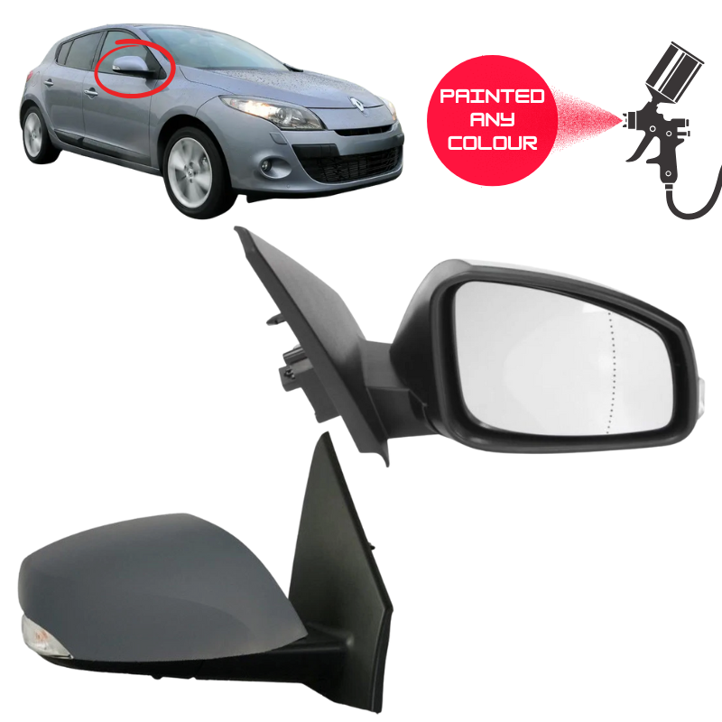 Renault Megane Hatchback 2008-2016 Door Wing Mirror Complete Painted