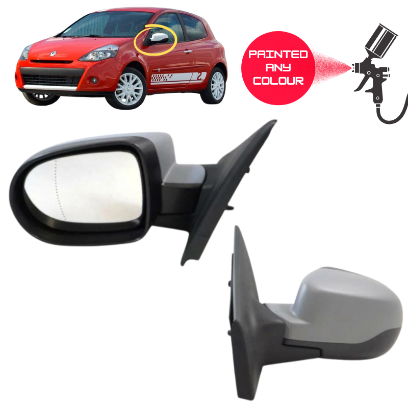 Renault Clio MK3 2009-2013 Door Wing Mirror Complete Painted Electric