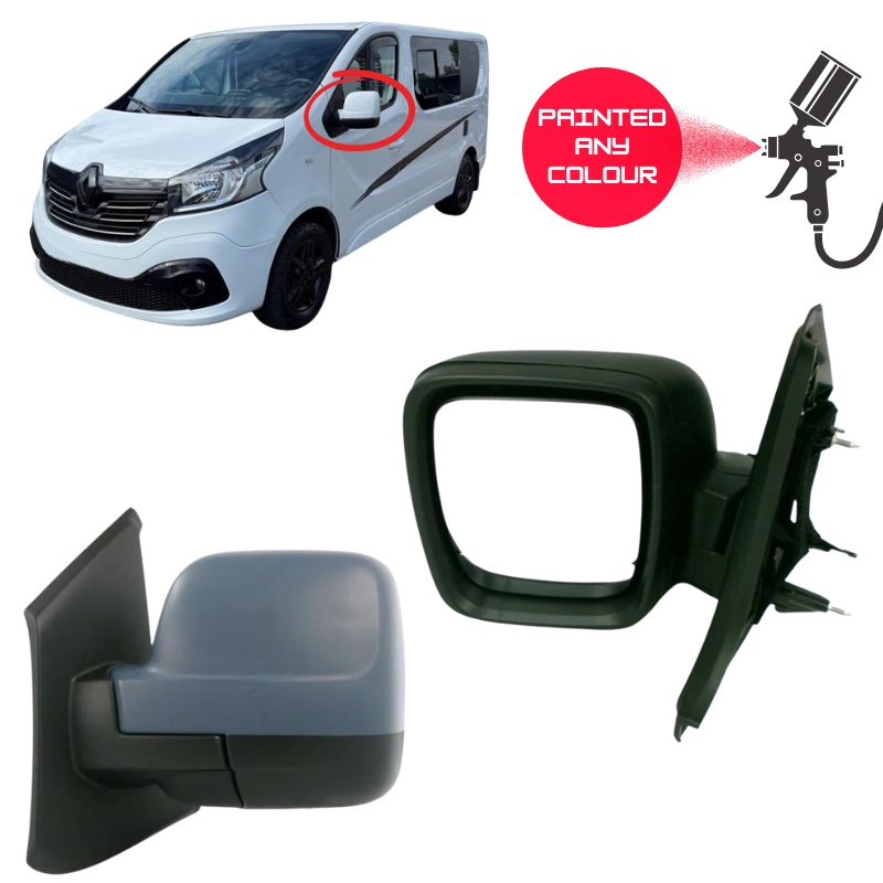 Renault Trafic 2014-2019 Door Wing Mirror Complete Painted