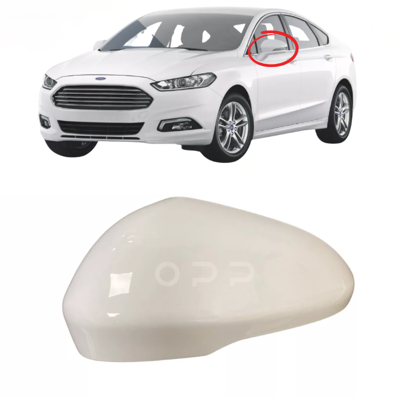 Ford Mondeo 2014-2021 Door Wing Mirror Cover Painted Frozen White
