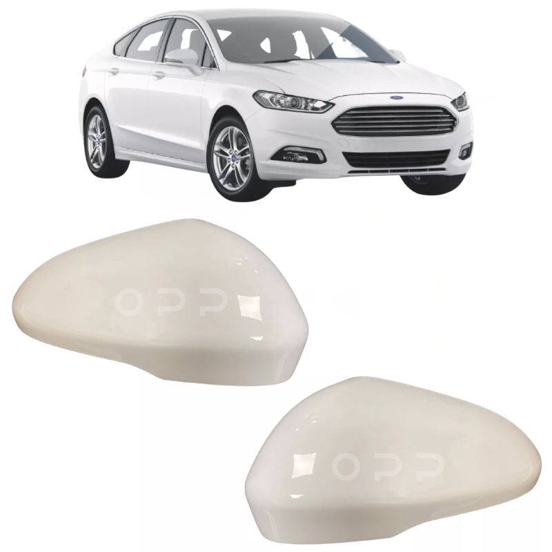 Ford Mondeo 2014-2021 Door Wing Mirror Cover Painted Frozen White