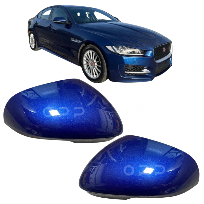 Jaguar XE 2015- Door Wing Mirror Cover Painted Blue Fire Metallic