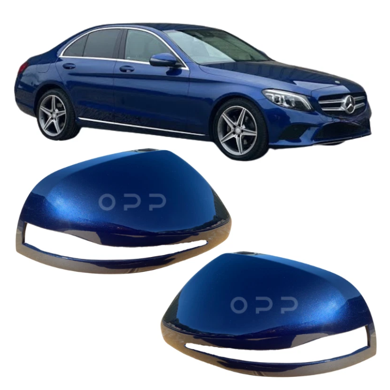 Mercedes Benz C Class 2015-2021 Door Wing Mirror Cover Painted Cavansite Blue