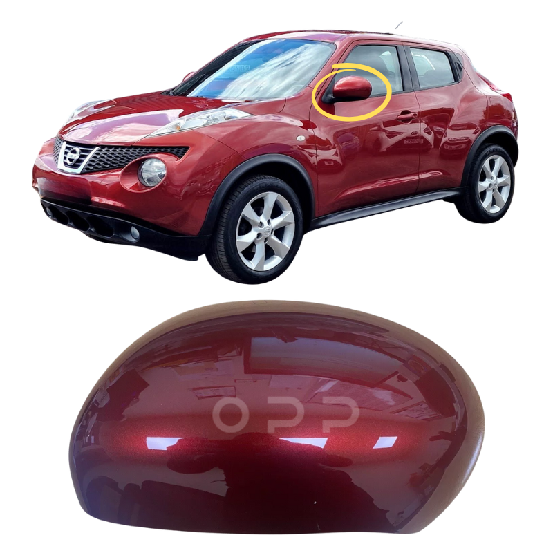 Nissan Juke 2010-2014 Door Wing Mirror Cover Painted Force Red NAH