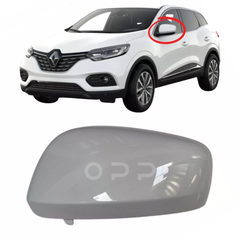 Renault Kadjar 2015-2023 Door Wing Mirror Cover Painted Fluence White QNC