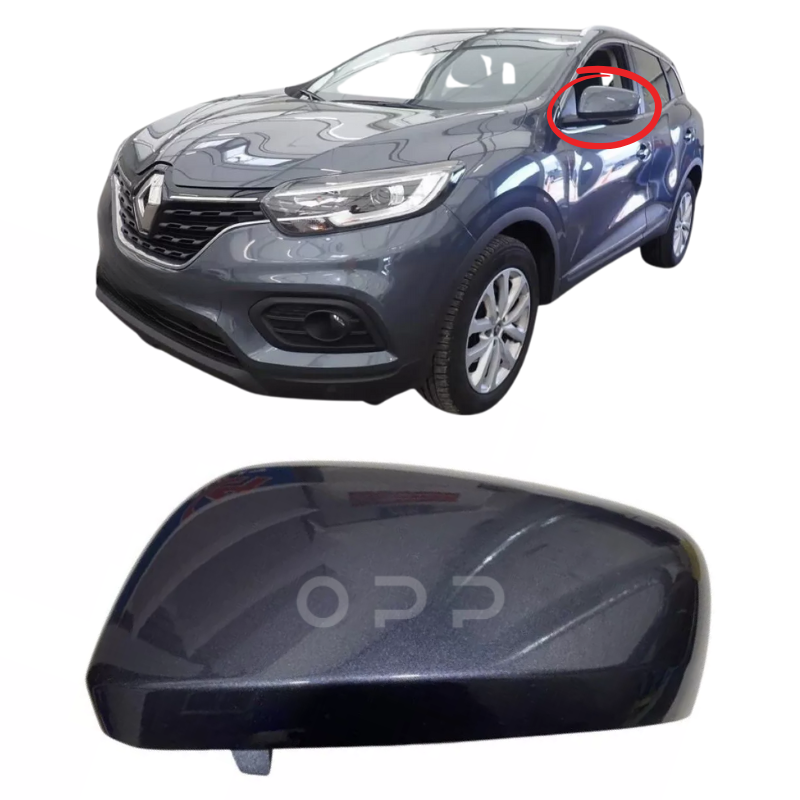Renault Kadjar 2015-2023 Door Wing Mirror Cover Painted Grey KPN