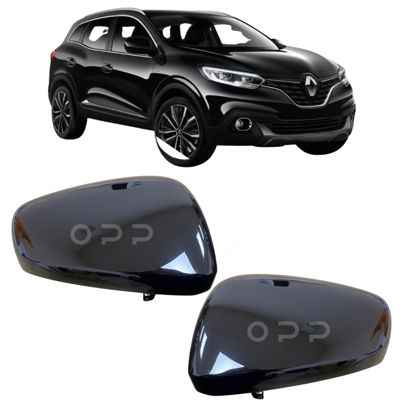 Renault Kadjar 2015-2023 Door Wing Mirror Cover Painted Black GNE