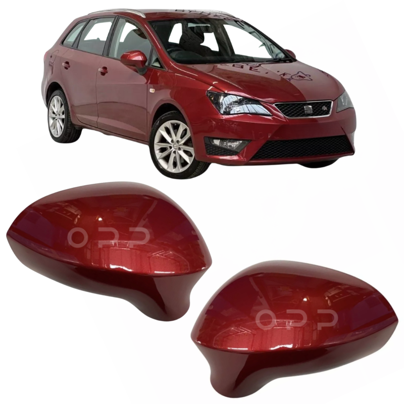 Seat Ibiza 2008-2017 Door Wing Mirror Cover Painted Dark Red