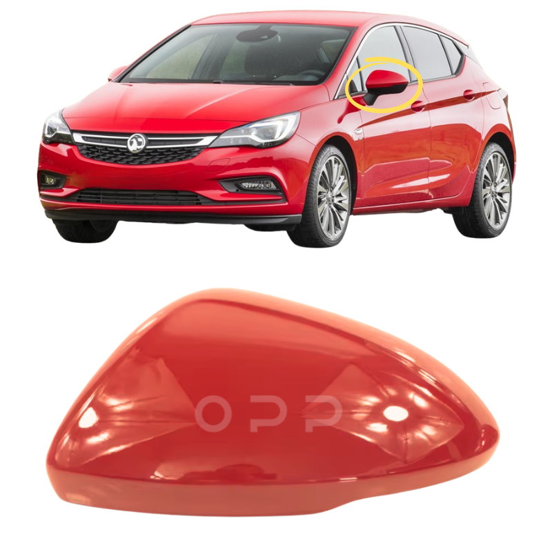 Vauxhall Astra K 2015-2021 Door Wing Mirror Cover Painted Red