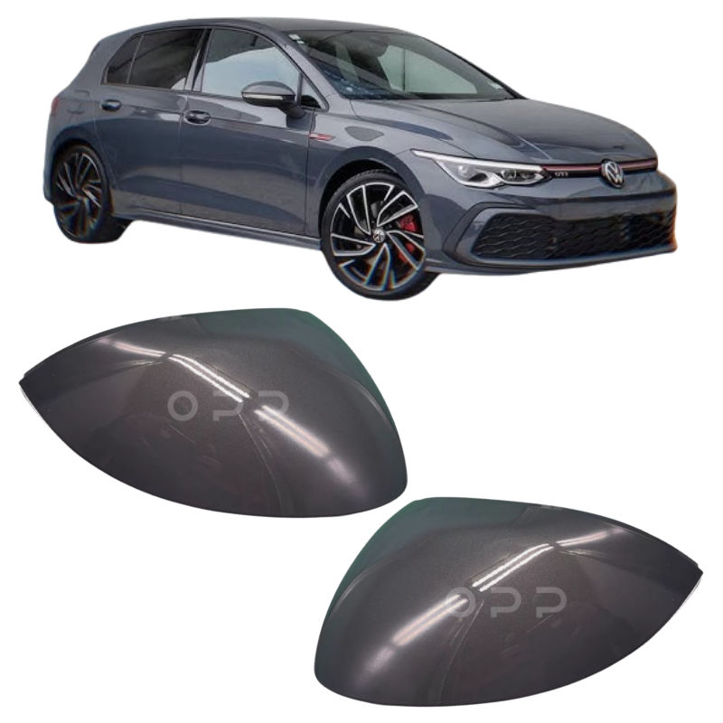 VW Golf MK8 2020- Door Wing Mirror Cover Painted Dolphin Grey