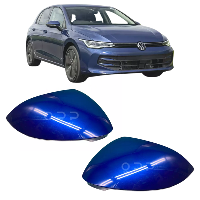 VW Golf MK8 2020- Door Wing Mirror Cover Painted Lapiz Blue Lane Assist