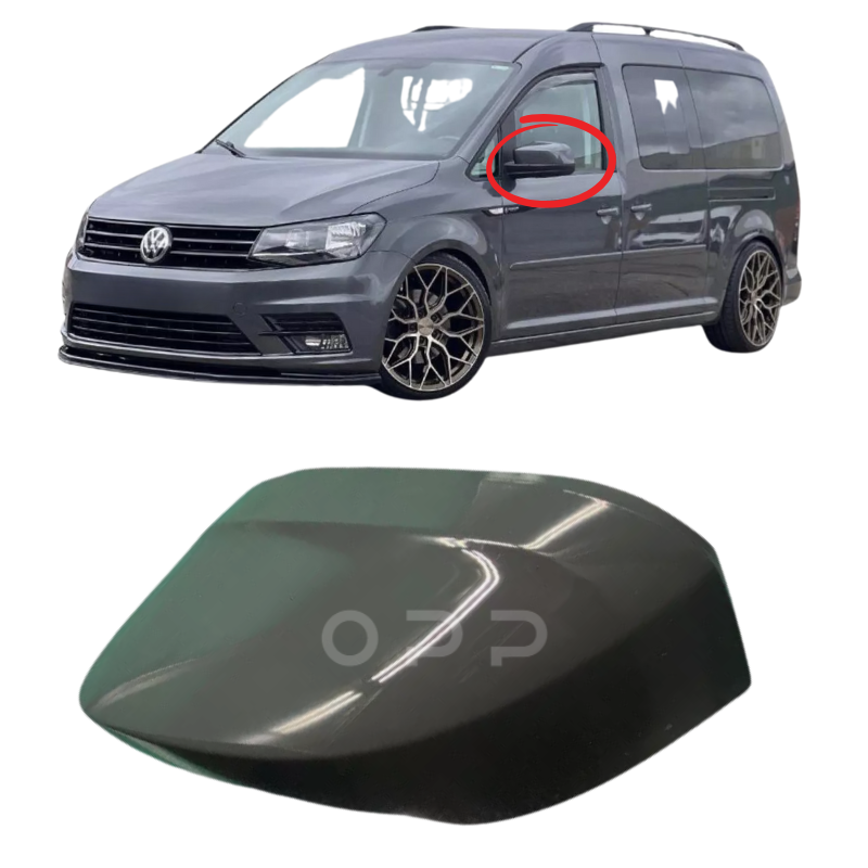 VW Caddy Life 2015-2021 Door Wing Mirror Cover Painted Pure Grey LH7J
