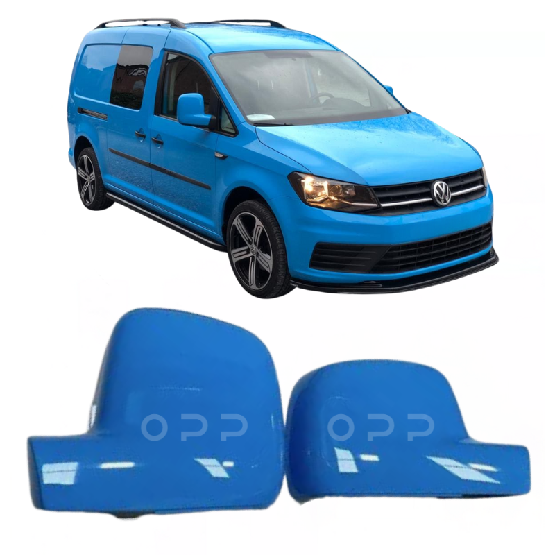 VW Caddy 2004-2021 Door Wing Mirror Cover Painted KLM Blue LT5B