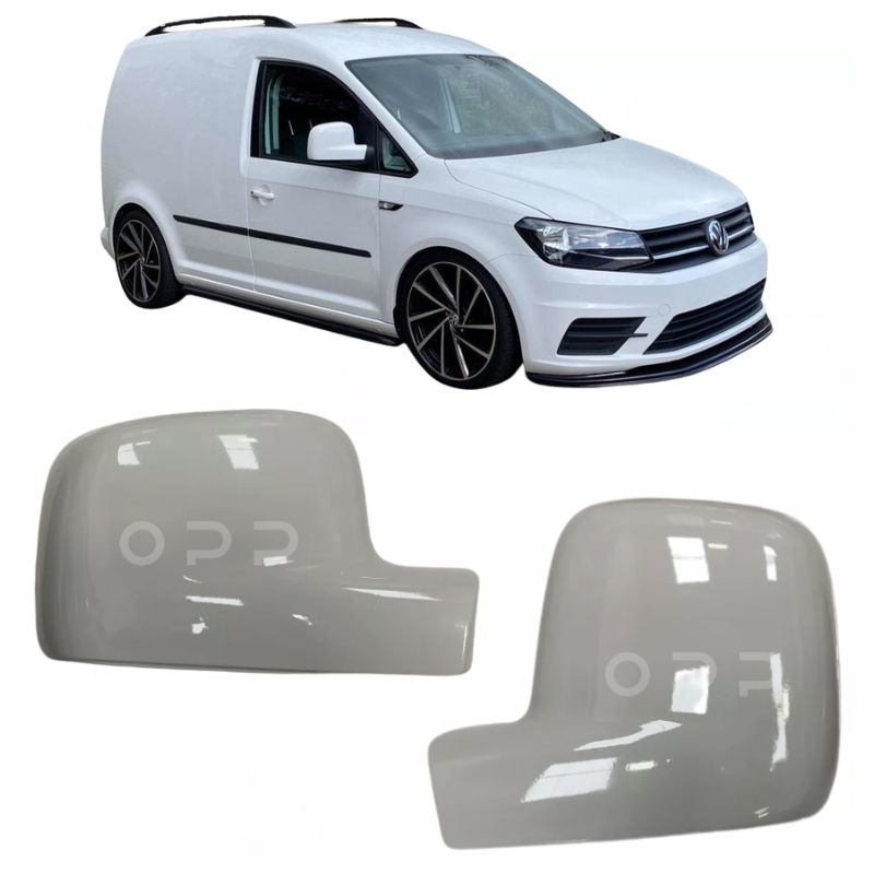 VW Caddy 2004-2021 Door Wing Mirror Cover Painted Candy White LB9A