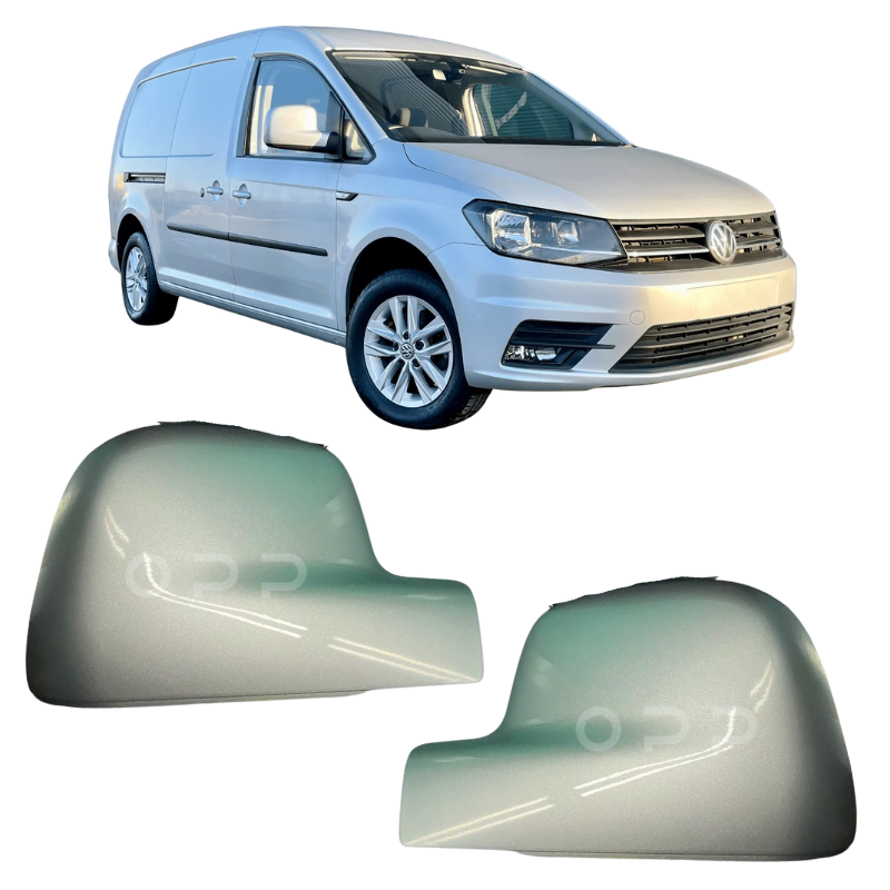 VW Caddy 2004-2021 Door Wing Mirror Cover Painted Reflex Silver LA7W