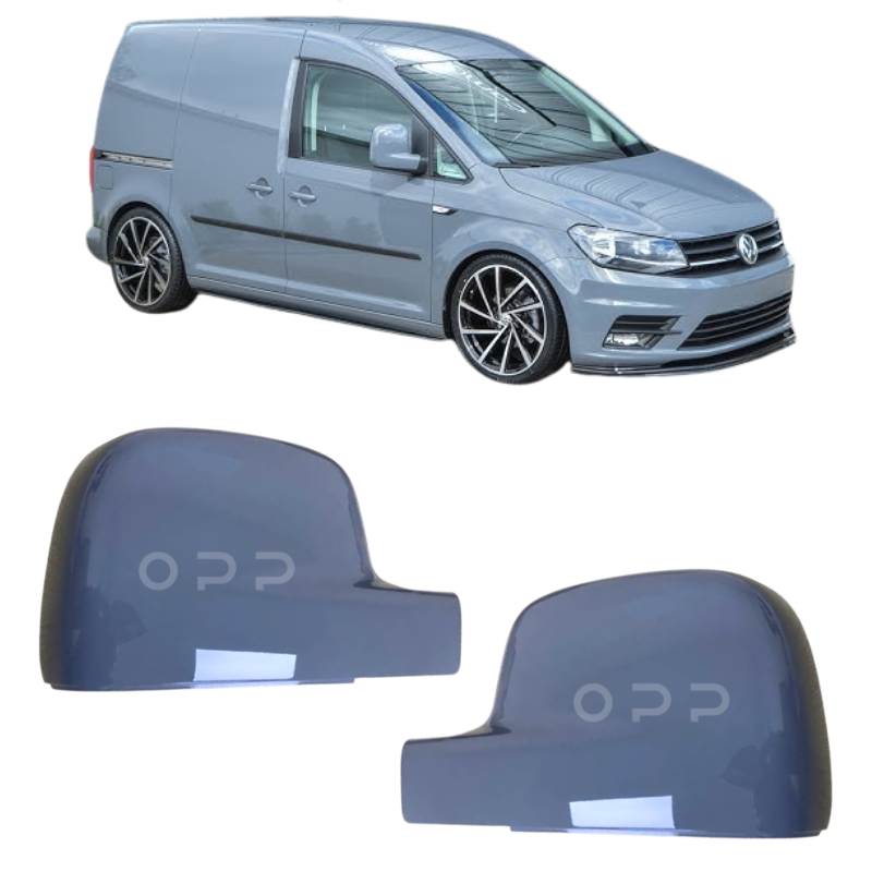 VW Caddy 2004-2021 Door Wing Mirror Cover Painted Pure Grey LH7J