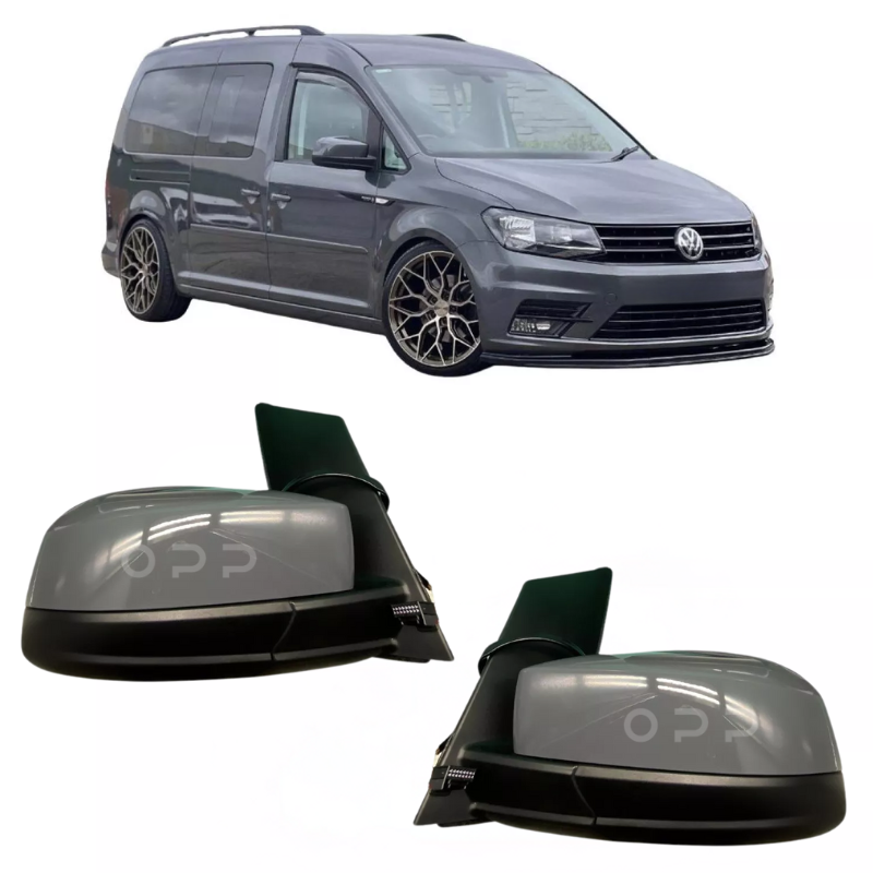 VW Caddy 2004-2021 Door Wing Mirror Electric Painted Pure Grey LH7J