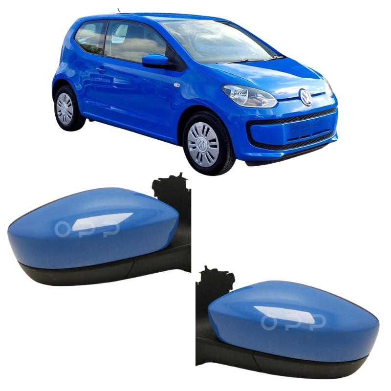 VW Up 2012-2016 Door Wing Mirror Cover Painted Blue