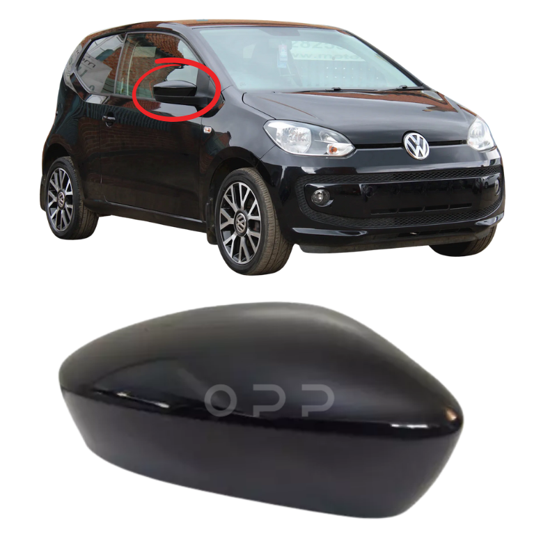VW Up 2012-2016 Door Wing Mirror Cover Painted Black