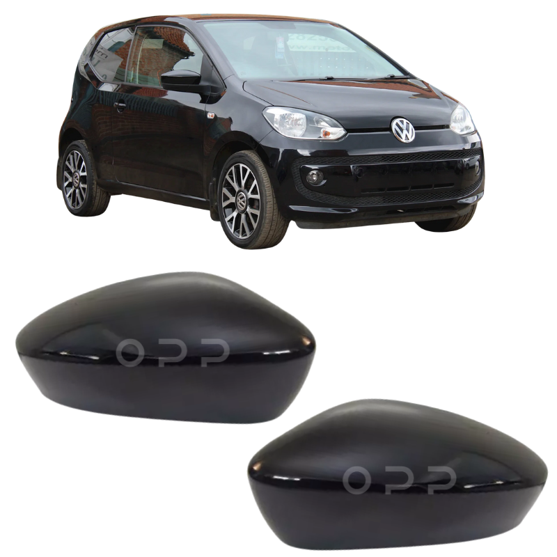 VW Up 2012-2016 Door Wing Mirror Cover Painted Black