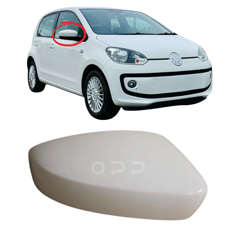 VW Up 2012-2016 Door Wing Mirror Cover Painted White