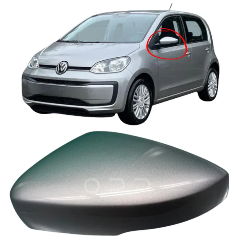 VW Up 2016-2023 Door Wing Mirror Cover Painted Tungsten Silver