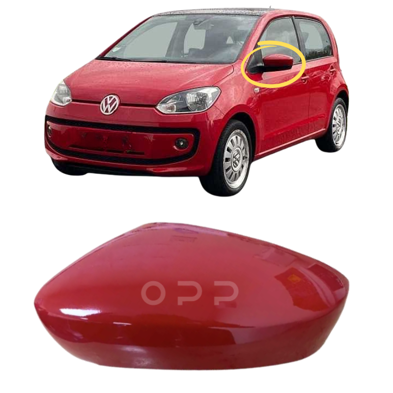 VW Up 2012-2016 Door Wing Mirror Cover Painted Tornado Red LY3D