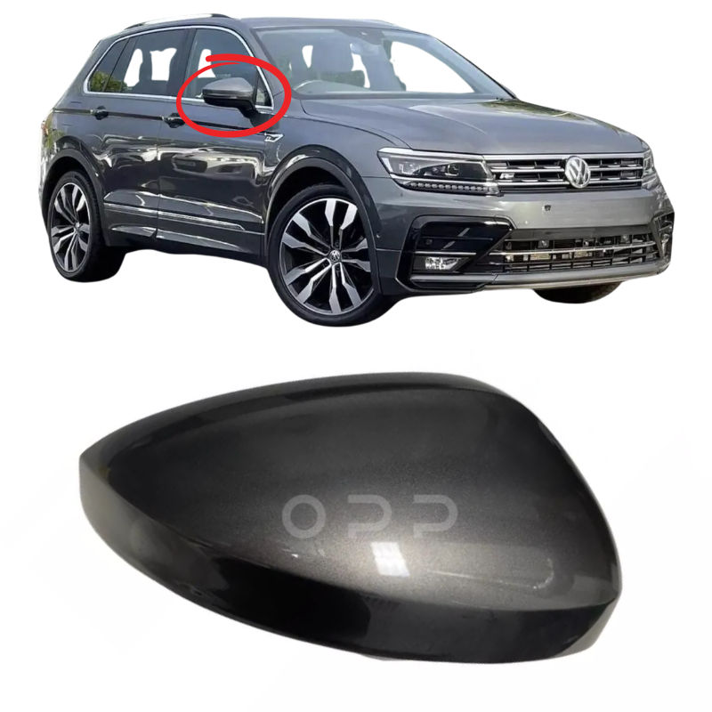 VW Tiguan 2017-2022 Door Wing Mirror Cover Painted Platinum Grey LD7X