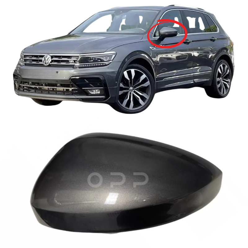VW Tiguan 2017-2022 Door Wing Mirror Cover Painted Platinum Grey LD7X