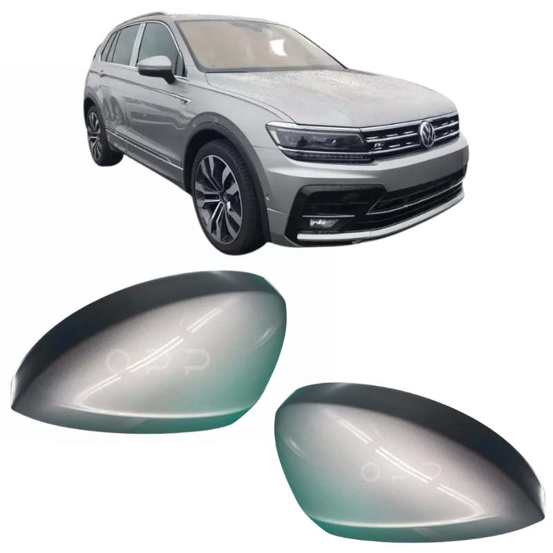 VW Tiguan 2017-2022 Door Wing Mirror Cover Painted Tungsten Silver LB7W