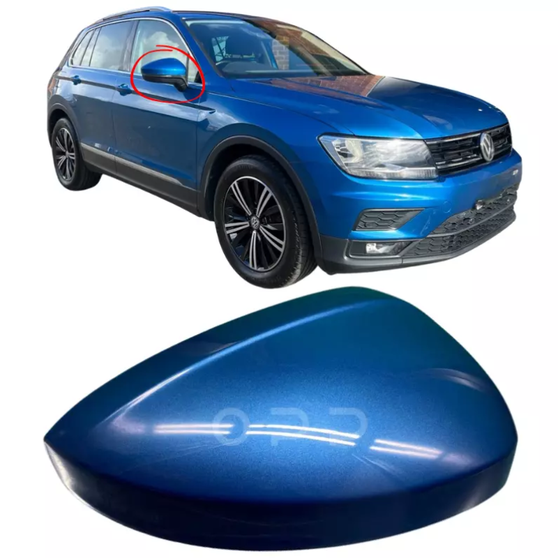 VW Tiguan 2017-2022 Door Wing Mirror Cover Painted Caribbean Blue