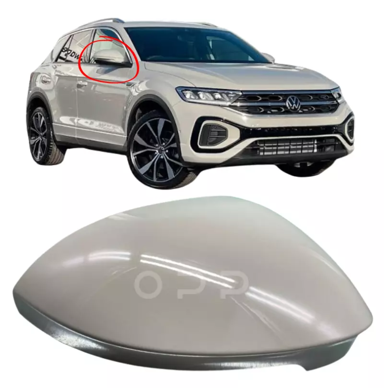 VW T-Roc 2022- Door Wing Mirror Cover Painted Ascot Grey