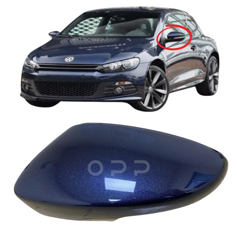 VW Scirocco 2008-2017 Door Wing Mirror Cover Painted Night Blue LH5X
