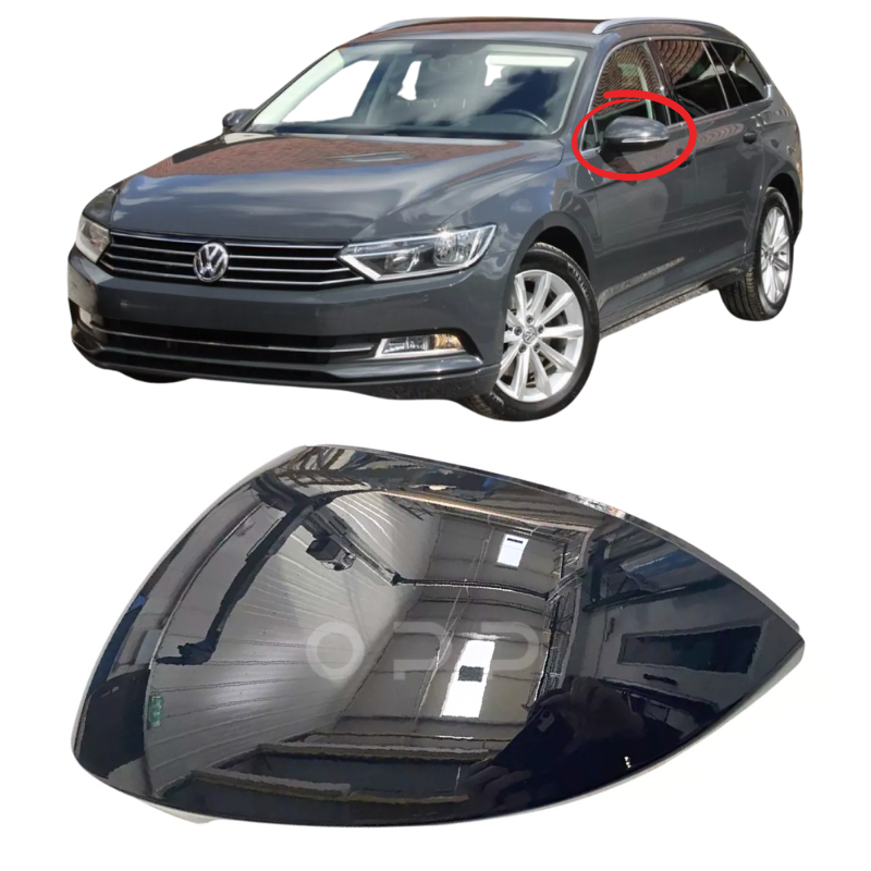 VW Passat MK7 B8 2015- Door Wing Mirror Cover Painted Urano Grey L17F