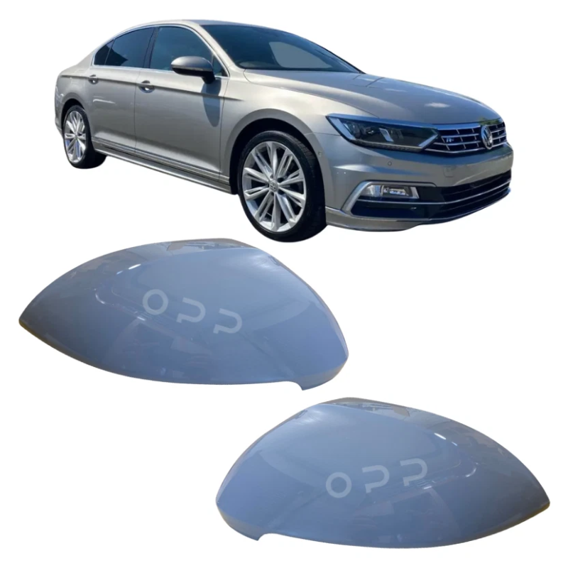 VW Passat MK7 B8 2015- Door Wing Mirror Cover Painted Moonstone Silver