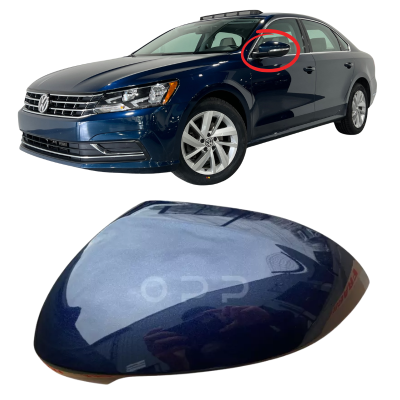 VW Passat MK7 B8 2015- Door Wing Mirror Cover Painted Night Blue LH5X