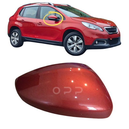 Peugeot 208 2012-2019 Door Wing Mirror Cover Painted Aden Red KKN